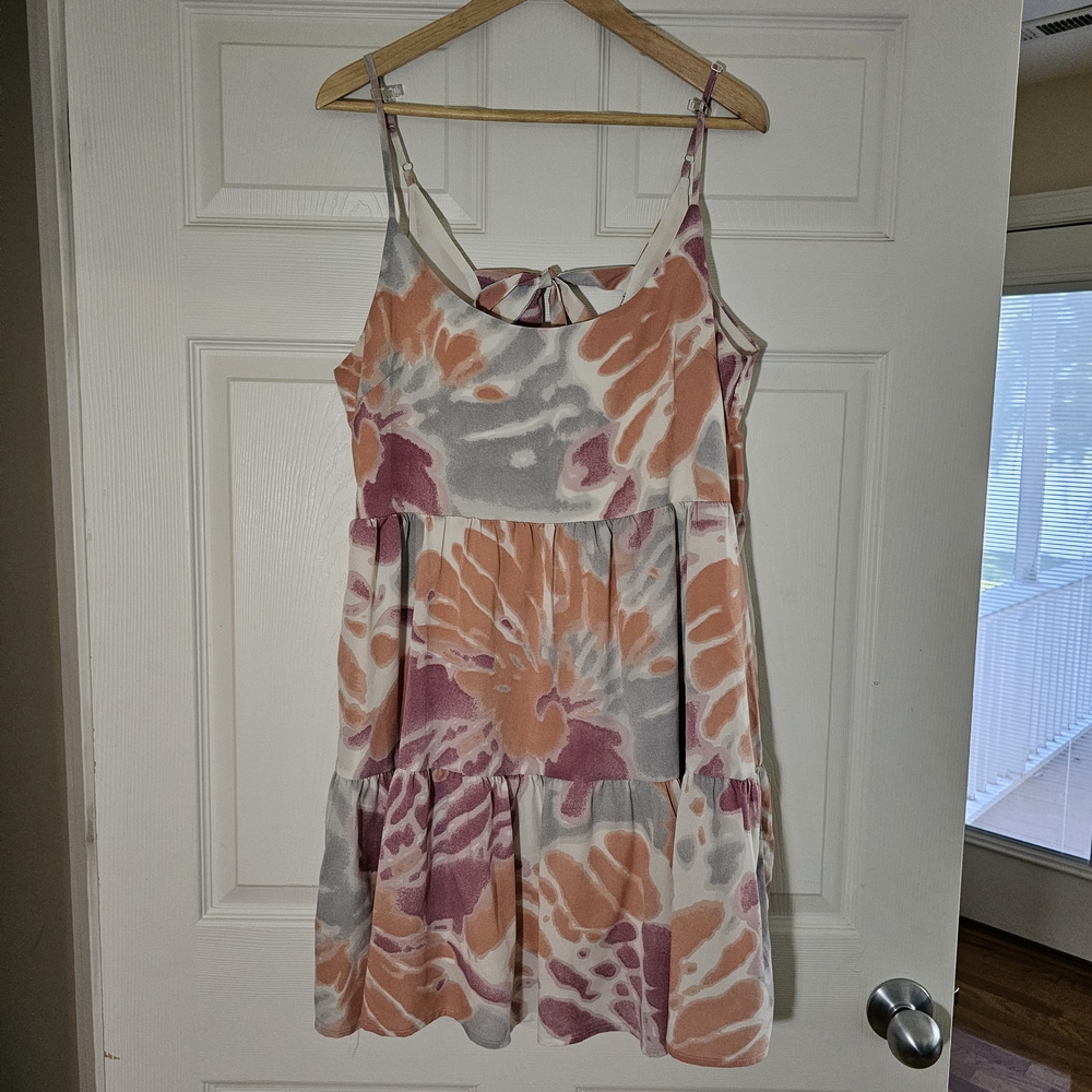 Wishlist Pink and Orange Tie-Dye Dress
